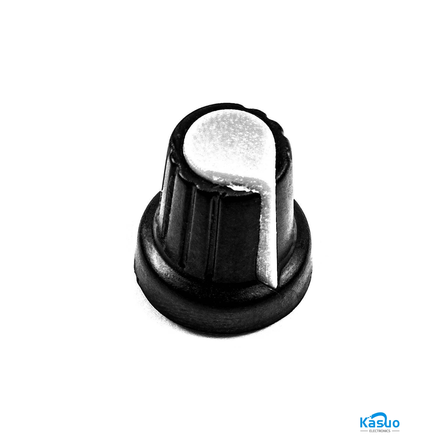 Plastic Potentiometer Knob Cap - 15mmx17mm (White)